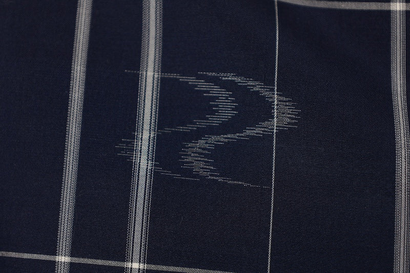 Japanese kimono used <Tsumugi> M-size  silk 100% /B926