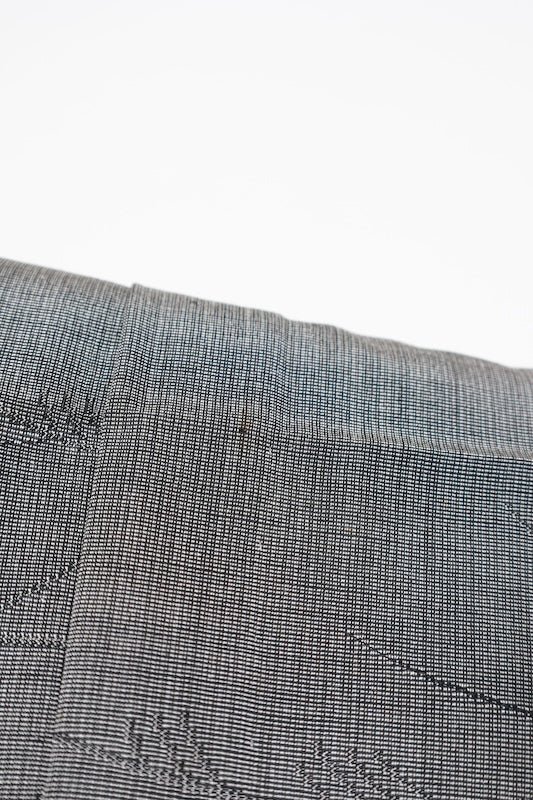 Tsumugi(Japan used kimono silk fabric), shades of gray, pampas grass pattern, R180