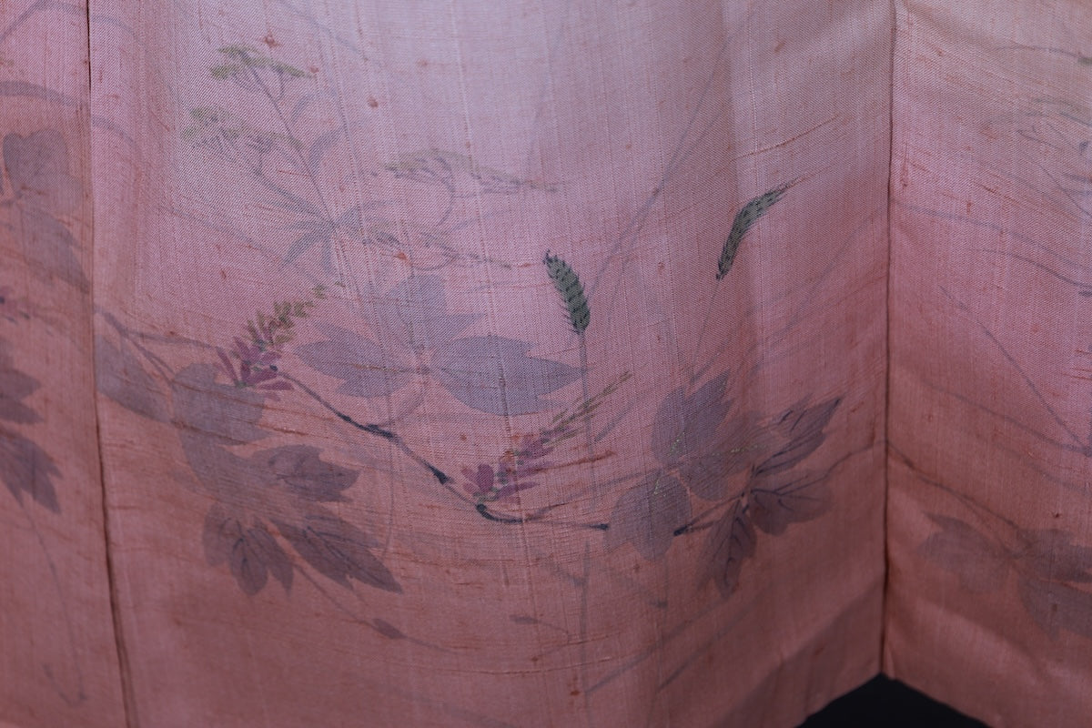 Japanese kimono used <houmongi> M-size  silk 100% /B929