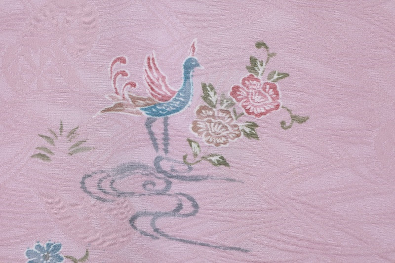 Japanese kimono used <Komon> M-size  silk 100% /B979
