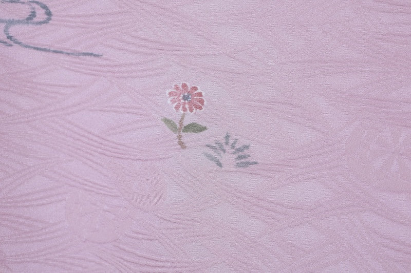Japanese kimono used <Komon> M-size  silk 100% /B979