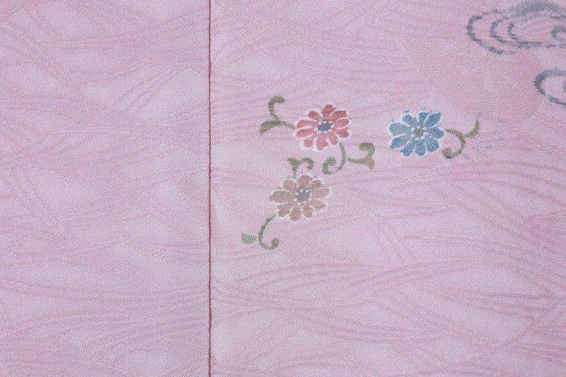 Japanese kimono used <Komon> M-size  silk 100% /B979