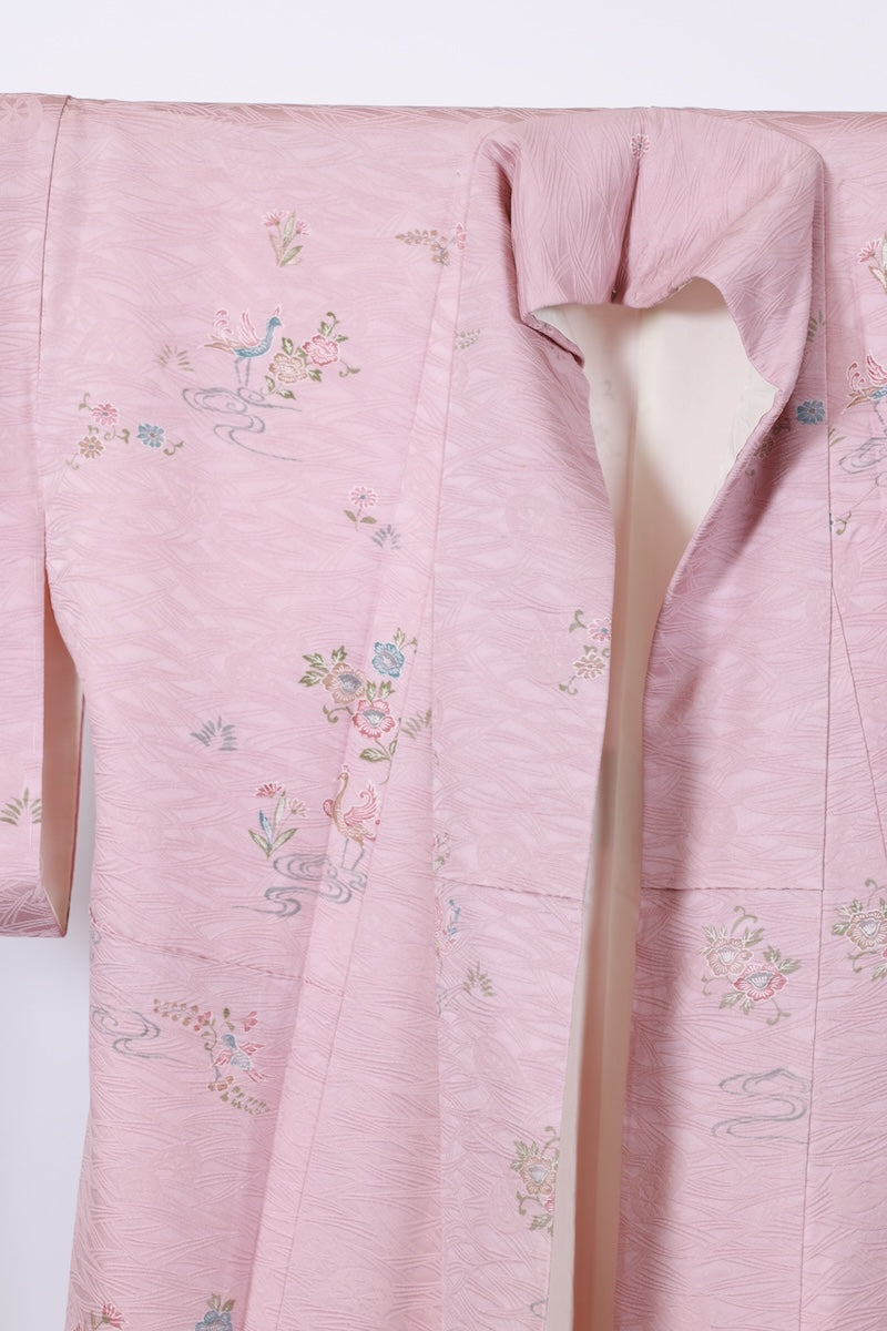 Japanese kimono used <Komon> M-size  silk 100% /B979