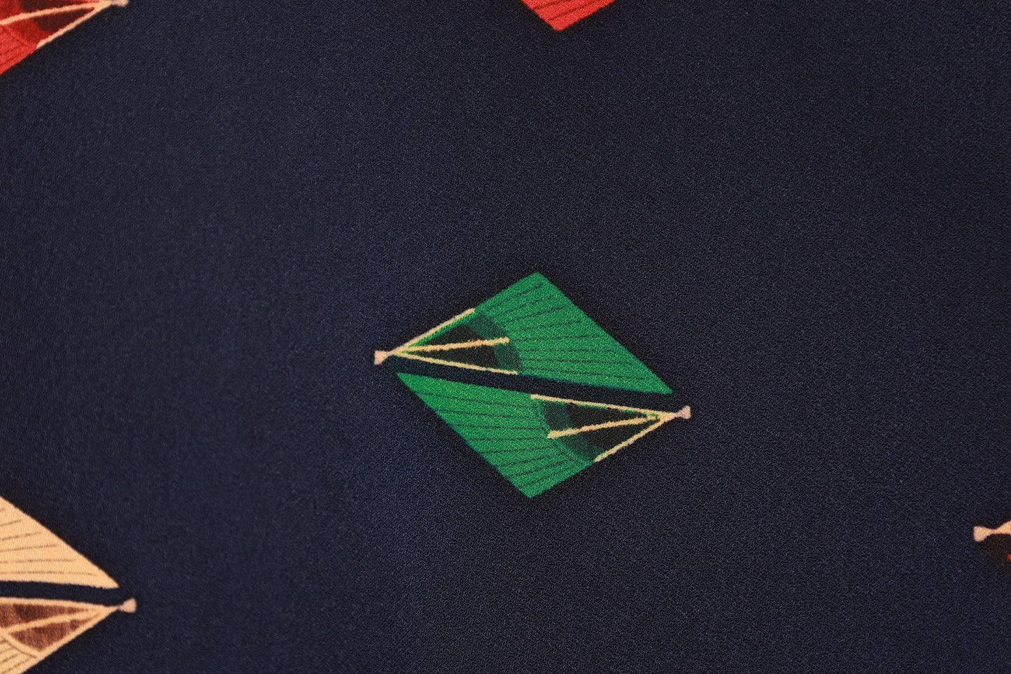 Japanese kimono New <komon> L-size  silk 100% /B1465