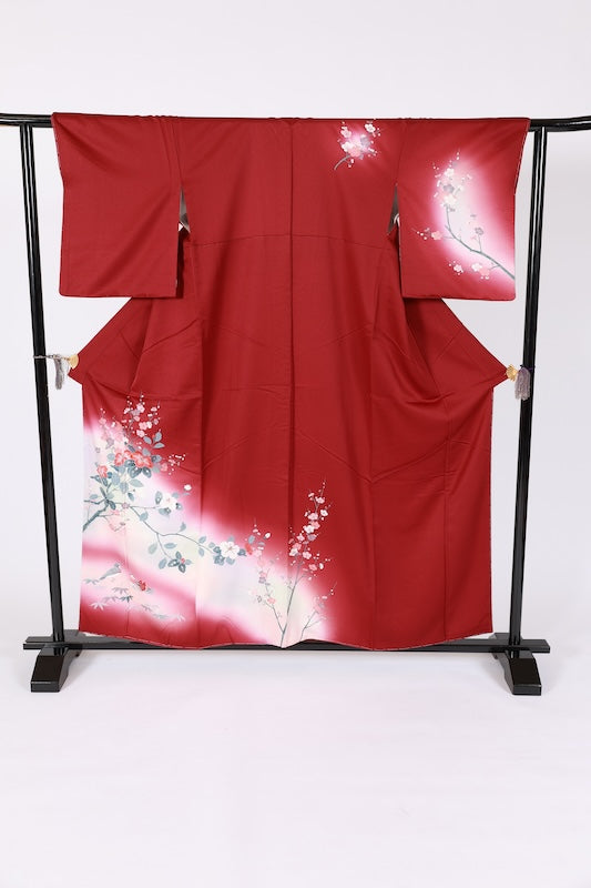 Japanese kimono New <houmongi> L-size  silk 100% /　B1464