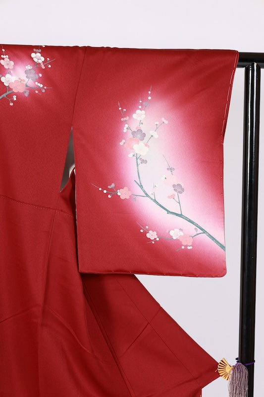 Japanese kimono New <houmongi> L-size  silk 100% /　B1464