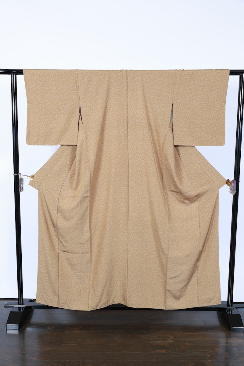 Japanese kimono used <Komon> L-size  silk 100% /B975