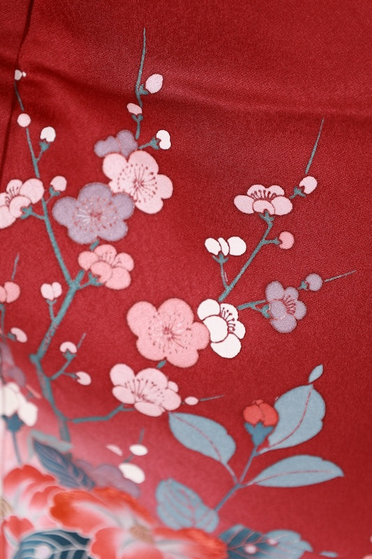 Japanese kimono New <houmongi> L-size  silk 100% /　B1464