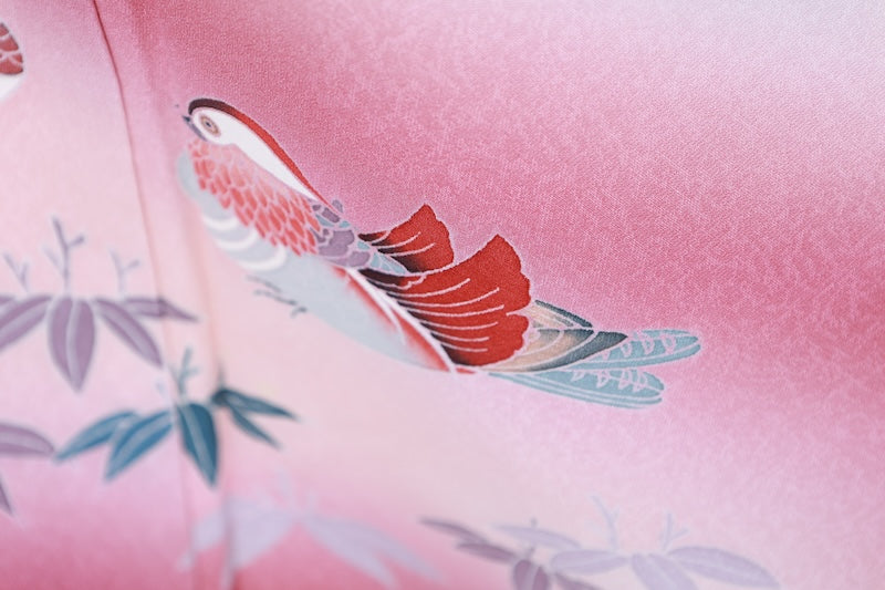 Japanese kimono New <houmongi> L-size  silk 100% /　B1464