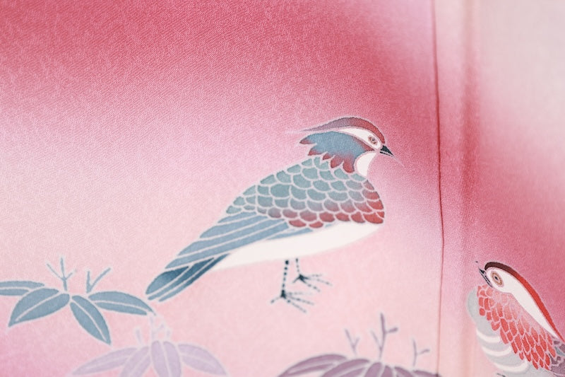 Japanese kimono New <houmongi> L-size  silk 100% /　B1464