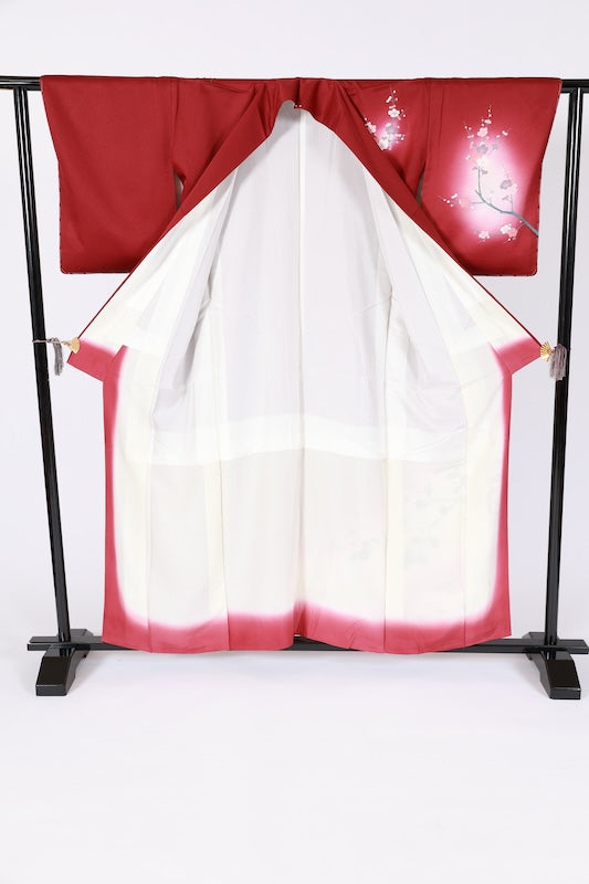 Japanese kimono New <houmongi> L-size  silk 100% /　B1464