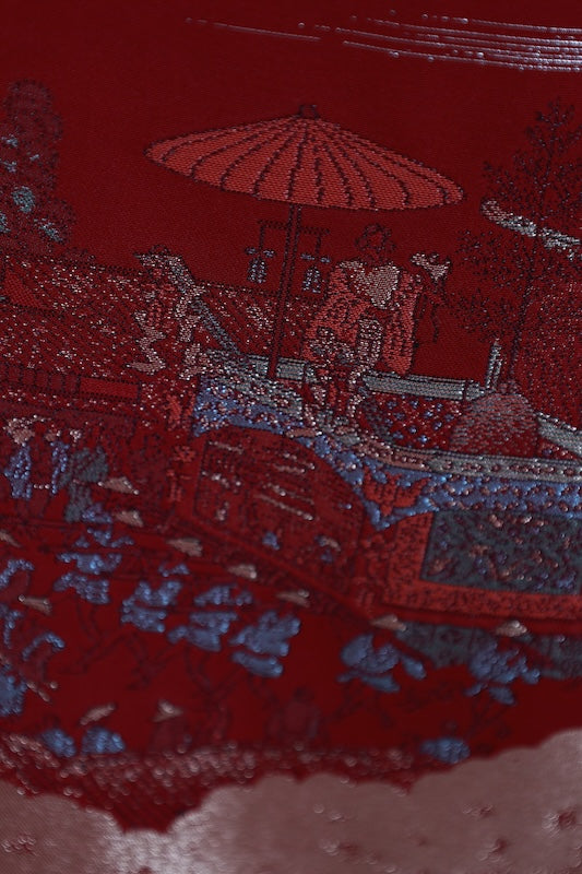 Japanese kimono used <irtome> L-size  silk 100% /B1462