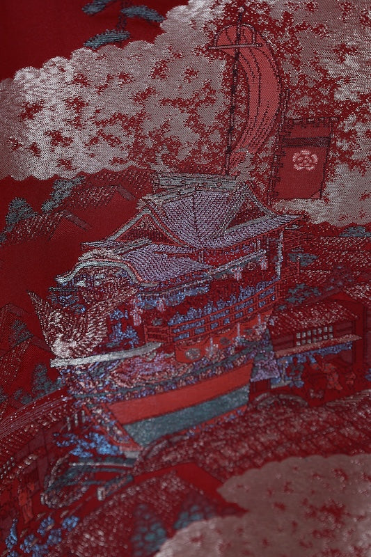 Japanese kimono used <irtome> L-size  silk 100% /B1462