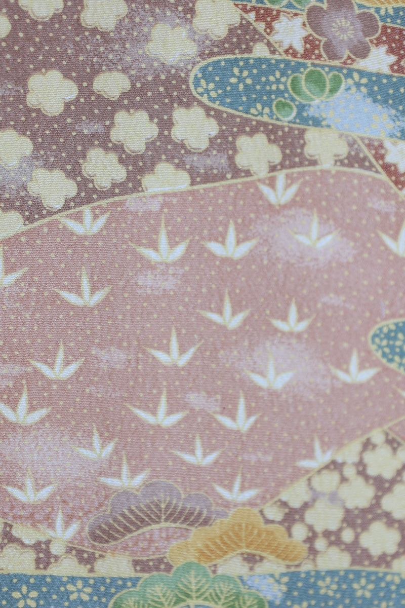 Japanese kimono used <komon> Msize  silk 100% /T506