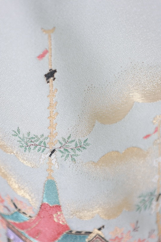 Japanese kimono used <irtome> M-size  silk 100% /B1459