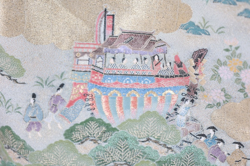 Japanese kimono used <irtome> M-size  silk 100% /B1459