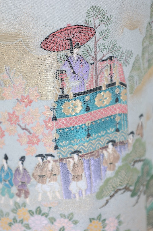 Japanese kimono used <irtome> M-size  silk 100% /B1459