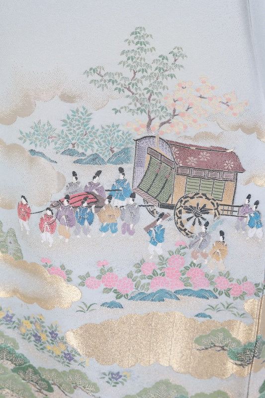 Japanese kimono used <irtome> M-size  silk 100% /B1459