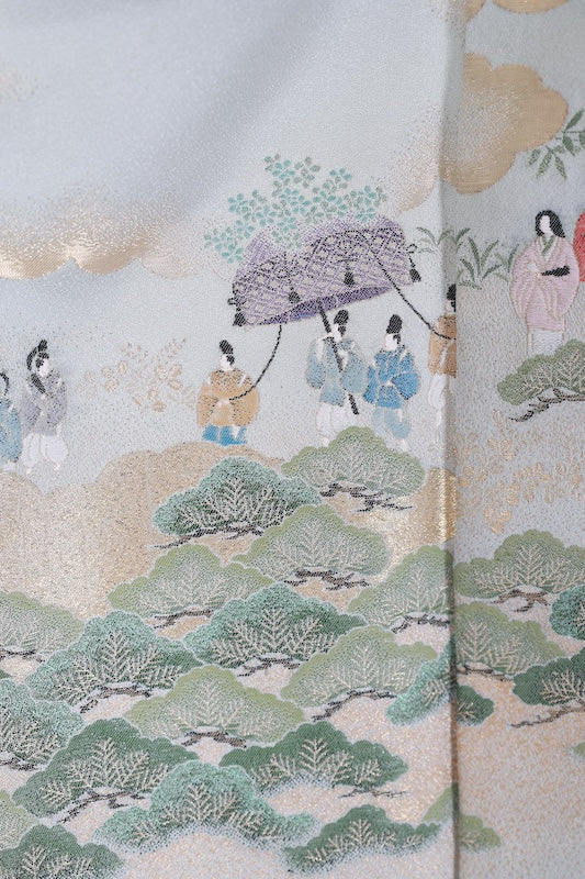 Japanese kimono used <irtome> M-size  silk 100% /B1459