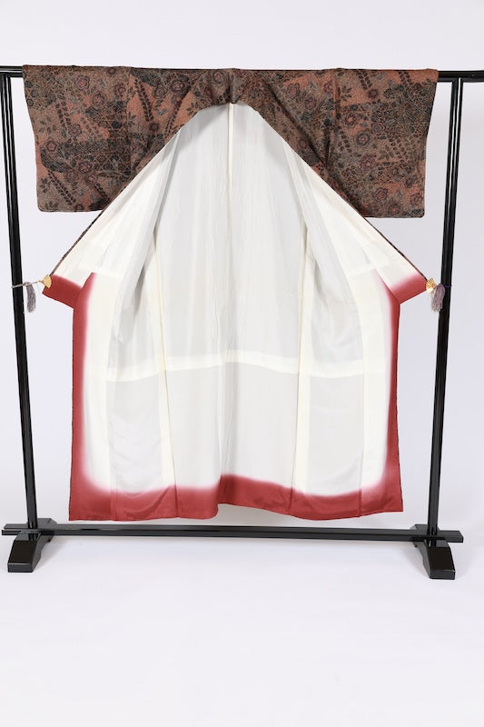 Japanese kimono New <komon> M-size  silk 100% /B1461