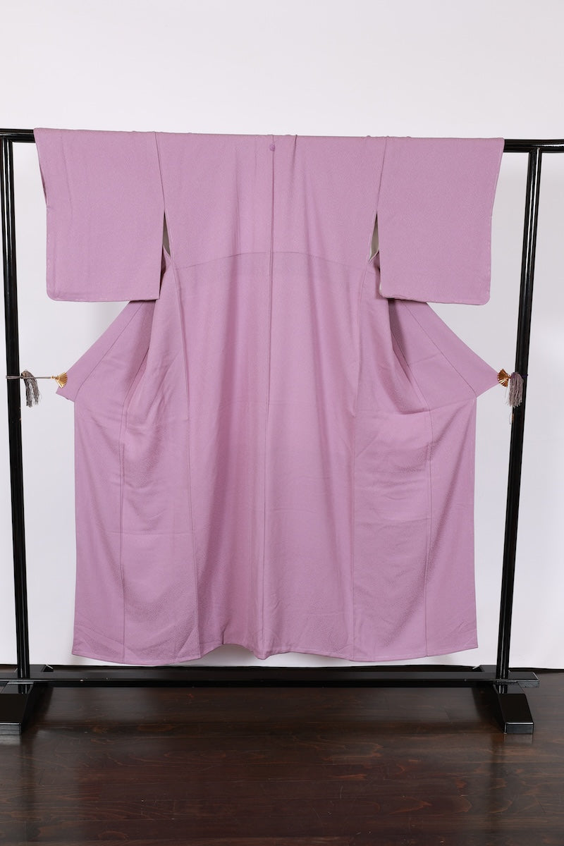 Japanese kimono Unused  New <Iromuzi> M-size  silk 100% /B962