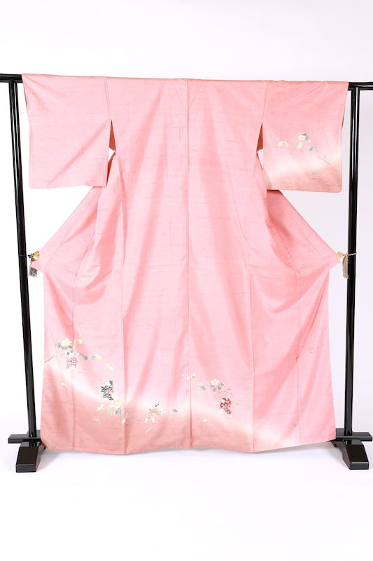 apanese kimono used(Houmongi)Size-L100%silk/K284