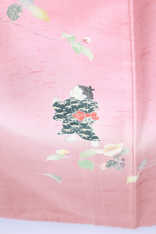 apanese kimono used(Houmongi)Size-L100%silk/K284