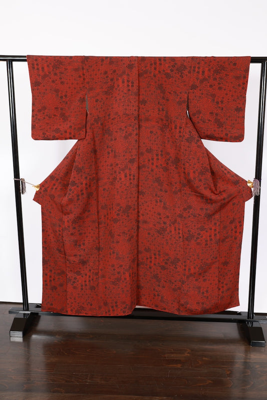 Japanese kimono used <Komon> M-size  silk 100% /B960