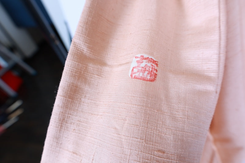 Japanese kimono used <tsumugi> M-size  silk 100% /　B1460