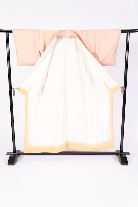 Japanese kimono used <tsumugi> M-size  silk 100% /　B1460