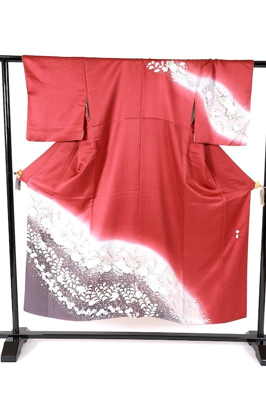 apanese kimono used(Houmongi)Size-S 100%silk/K282