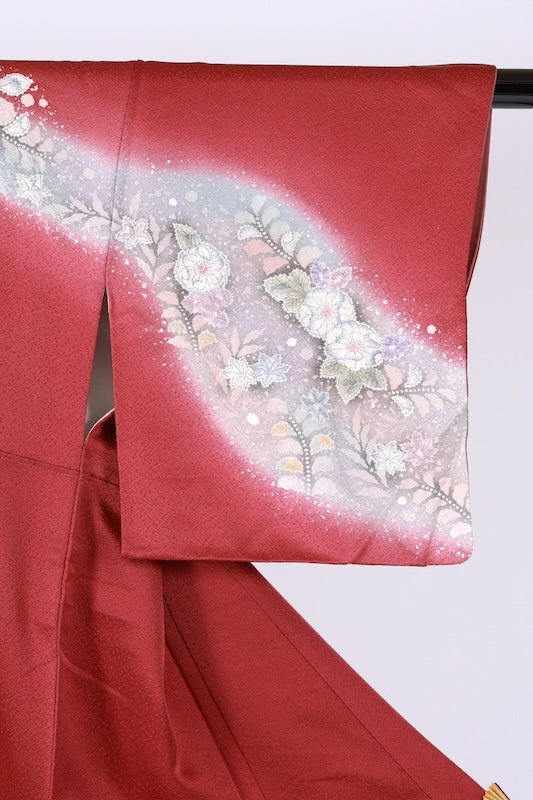 apanese kimono used(Houmongi)Size-S 100%silk/K282