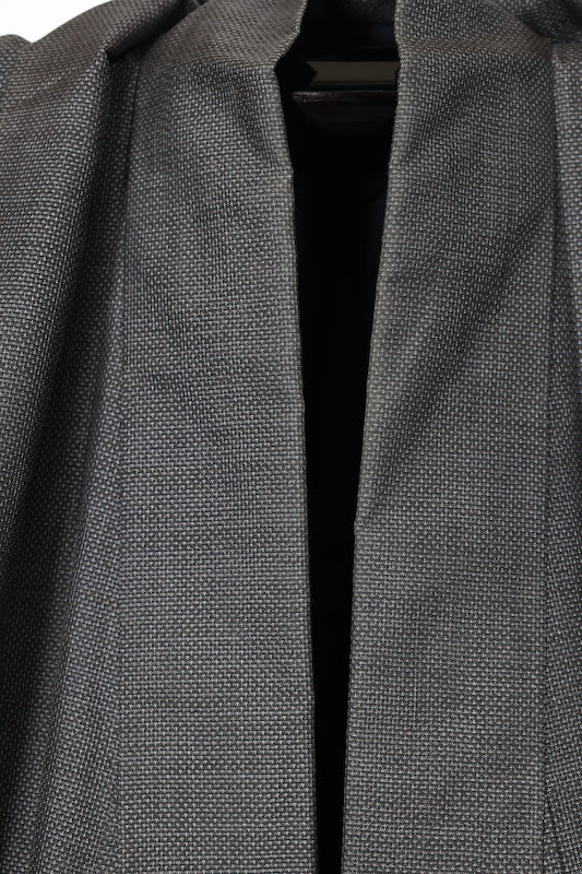 Men's authentic used Oshima Tsumugi ensemble, mud-dyed, seven-mark weave, brown and gray, R242
