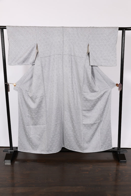 Japanese kimono used <Komon> L-size  silk 100% /B951