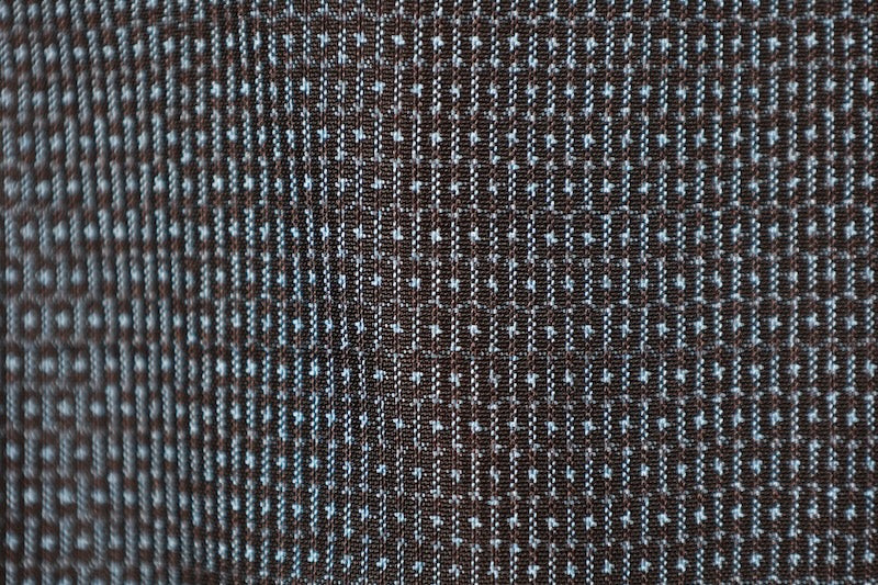 Men's authentic Oshima Tsumugi ensemble with undergarment, brand new and unused, shades of indigo, mud-dyed, plant-dyed, hundred tortoise shell pattern, R214