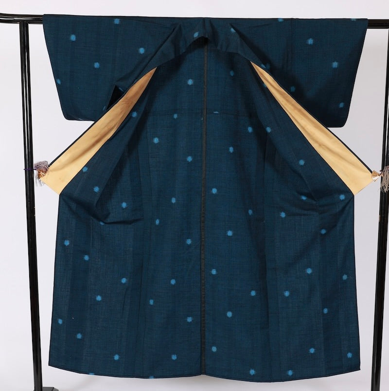Japanese kimono used <Komon> Msize  silk wool /T495