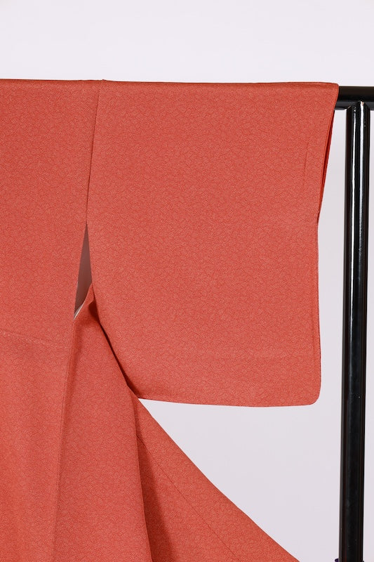 Japanese kimono used <komon> L-size  silk 100% /B1437