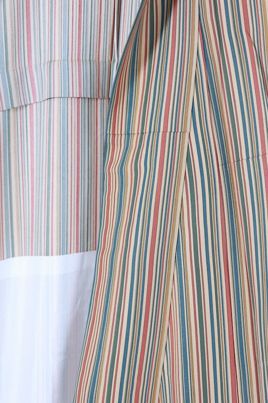 Japanese kimono used <komon> M-size  silk 100% /B1436