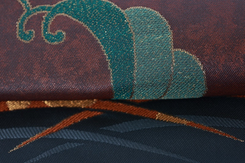 Japanese used sash belt (hukuro-obi) 100% silk  /B1007