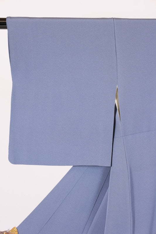 Japanese kimono used <houmongi> L-size  silk 100% /B1471