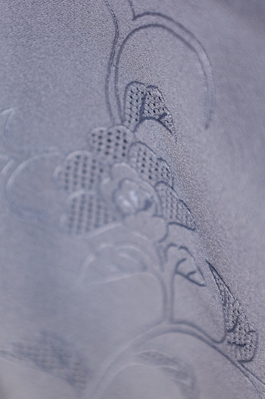 Japanese kimono used <houmongi> L-size  silk 100% /B1471