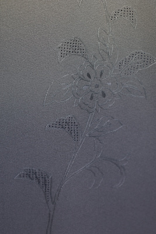 Japanese kimono used <houmongi> L-size  silk 100% /B1471