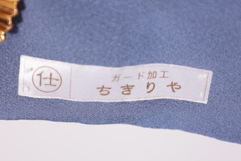 Japanese kimono used <houmongi> L-size  silk 100% /B1471