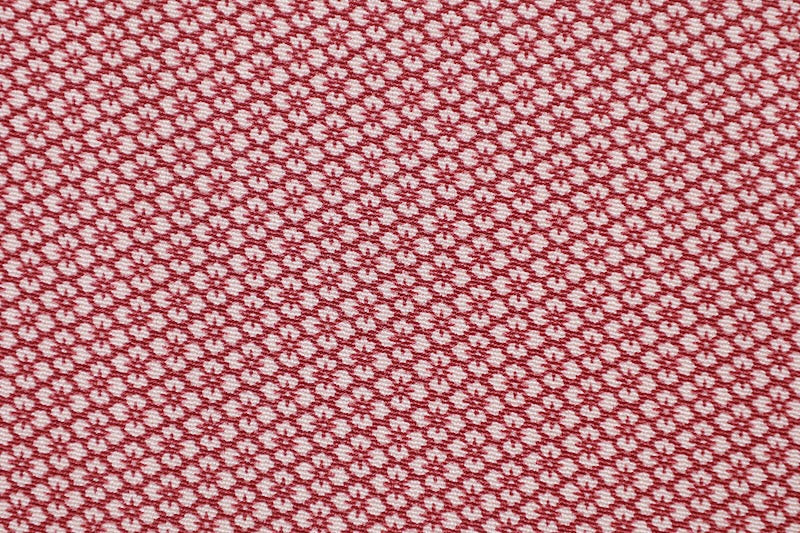 Edo Komon (traditional Japanese kimono fabric), brand new, unused, reddish-brown, floral diamond pattern, tool carving, by a renowned artist, B1475