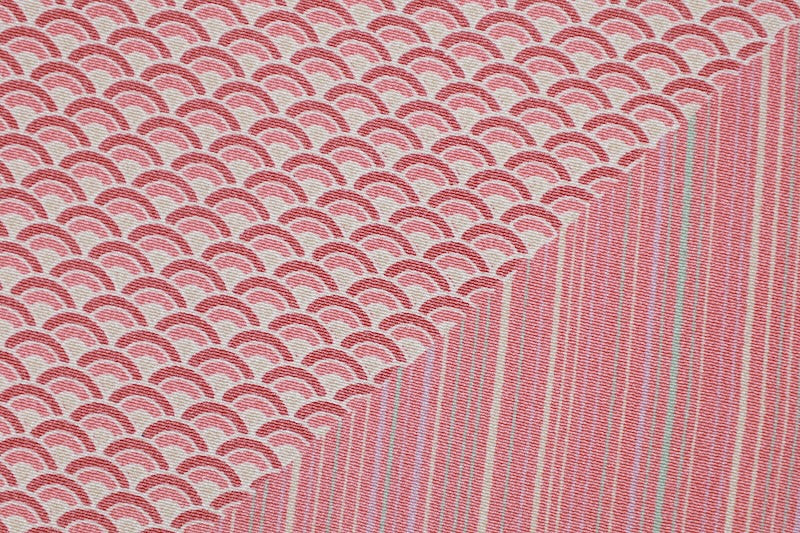 Japanese kimono used <houmongi> L-size  silk 100% /B1474