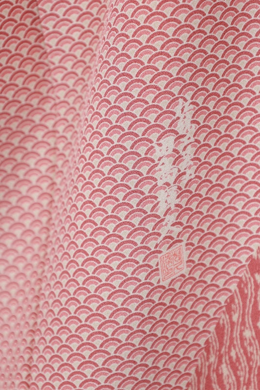 Japanese kimono used <houmongi> L-size  silk 100% /B1474