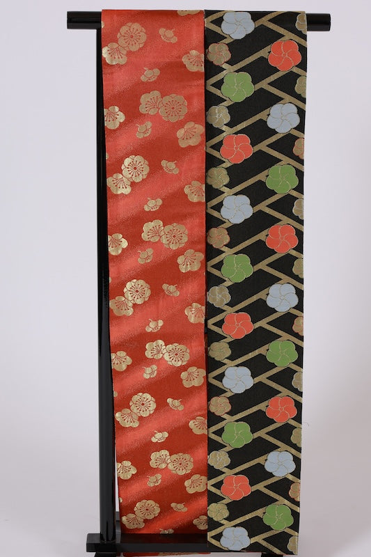 Japanese kimono sash belt (Hanhaba-obi)  polyester / B278