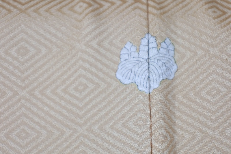 Japanese kimono used <houmongi> L-size  silk 100% /B1469