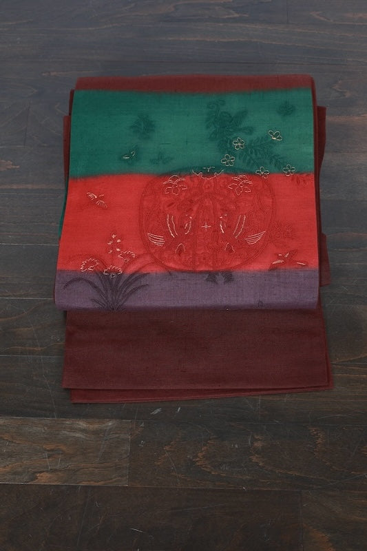 Japanese used sash belt (hukuro-obi) 100% silk  /B993