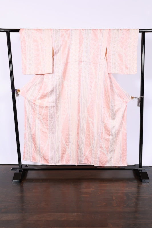 Japanese kimono Unused New <Komon> M-size  silk 100% /B759